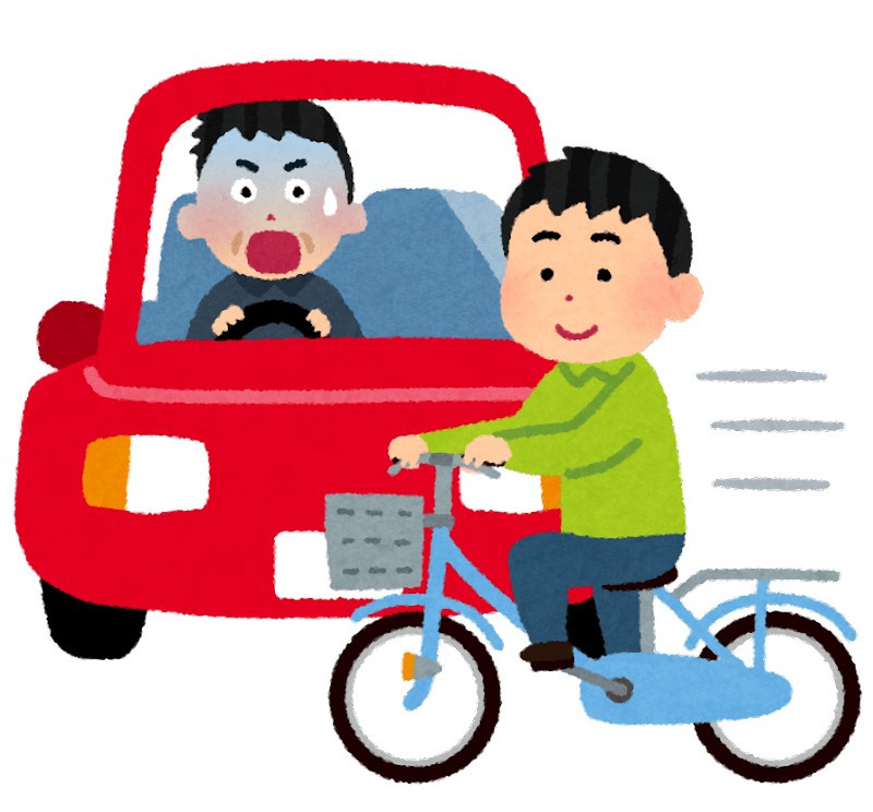 自転車と車の事故イメージ